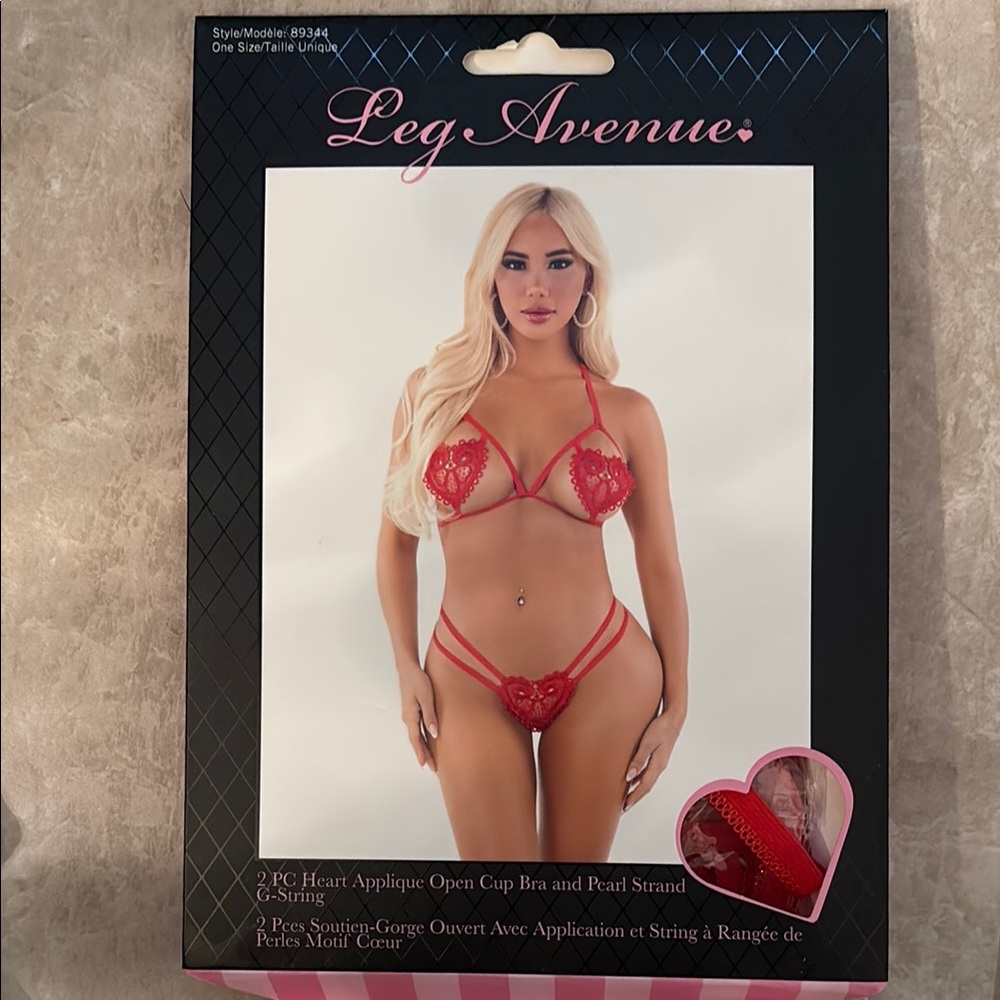 Leg Avenue Red Lace Bra Intimates